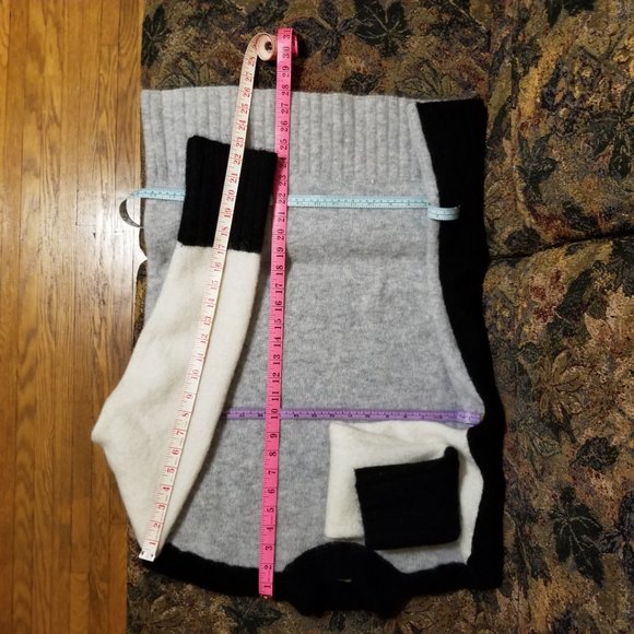 Colour block contrast, long sweater, oversize M, L, H&M, mohair, wool, nylon - Picture 4 of 11